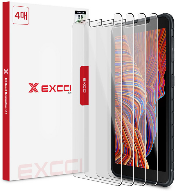 엑씨 글리터 액정보호필름 강화유리 4매, 1개