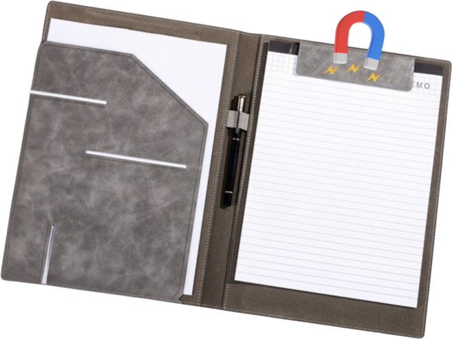 덮개형 양방향 고급 A4 클립보드 결재판 상담파일, 1개, 그레이