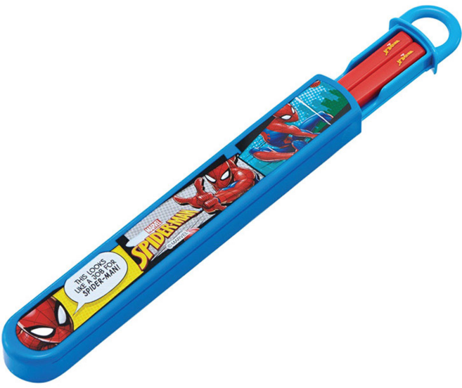 스파이더맨25 슬라이드 젓가락세트 16.5cm JAPAN 휴대 도시락