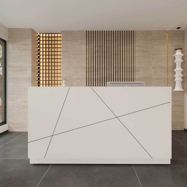 公司前臺接待桌，轉角吧檯收銀臺， W2100*D2100*H1150, 白色W2100*D2100*H1150, 1個