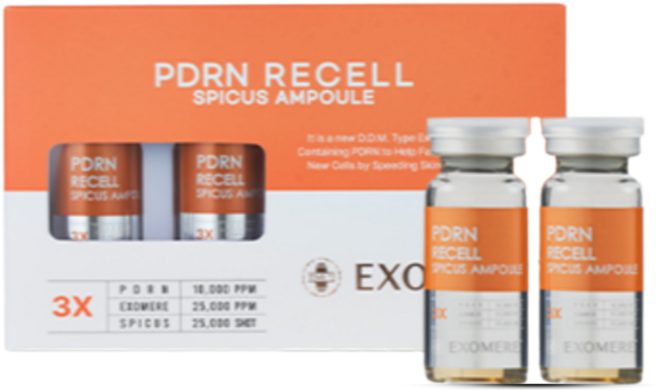 엑소미어 PDRN 앰플 엑소좀 연어 DNA 고농축 피부재생 주름개선 집중케어 저자극 탄력앰플, 2개, 10ml
