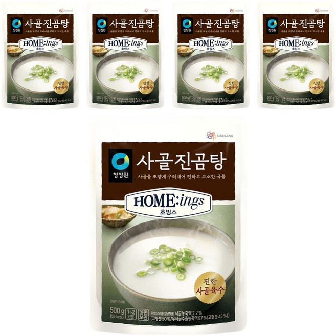 청정원 호밍스 사골진곰탕, 500g, 5개