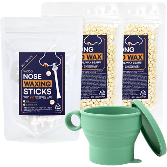 코봉이 코털 콧털 왁싱 더블구성 셀프 제거 얼굴 제모 키트 30회분, 1개, 200g