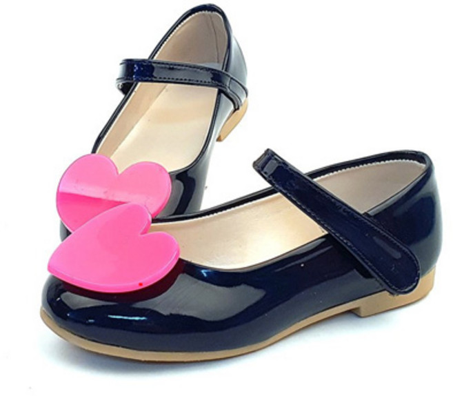디오카사 비비드하트 플랫구두 여아구두 에나멜구두