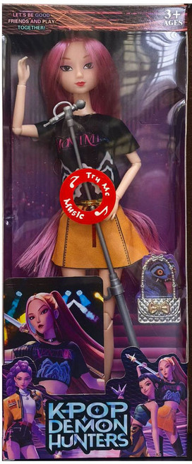 兒童獵魔女團三入組公仔玩具手辦, 獵魔女團音樂款粉色, 1個