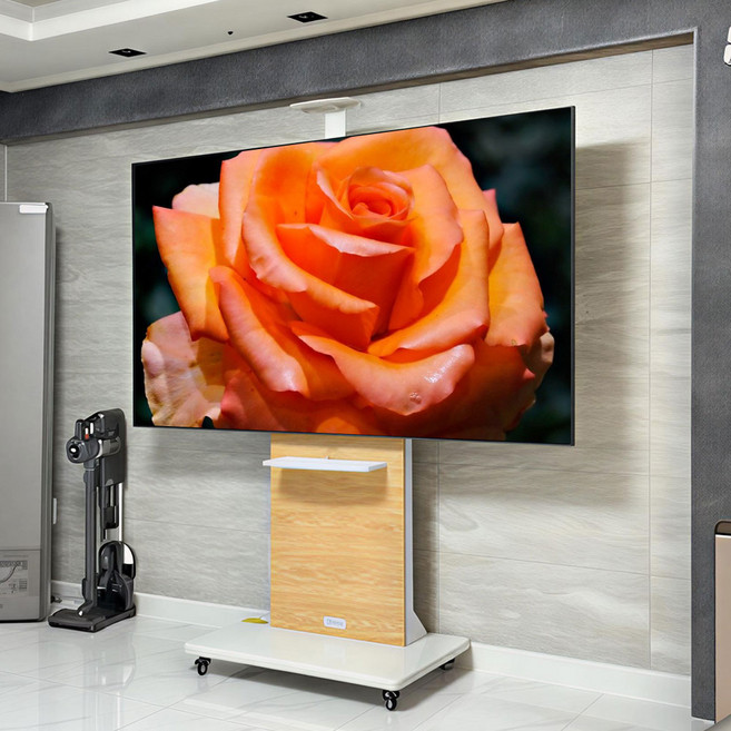 홈스퍼니처 43~98인치 150kg 높이조절 티비거치대 삼성 LG 일반 브랜드 호환, 02-1.TV스탠드 T100 원목, 1개