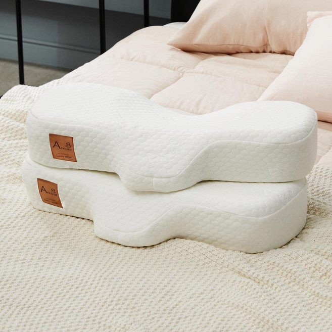 한아름 경추베개 메모리폼 기능성 목디스크베개, 비스코스 1+1, 1개