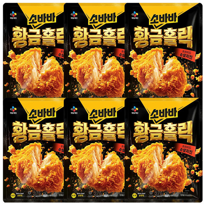 소바바 황금홀릭 순살 375g, 6개