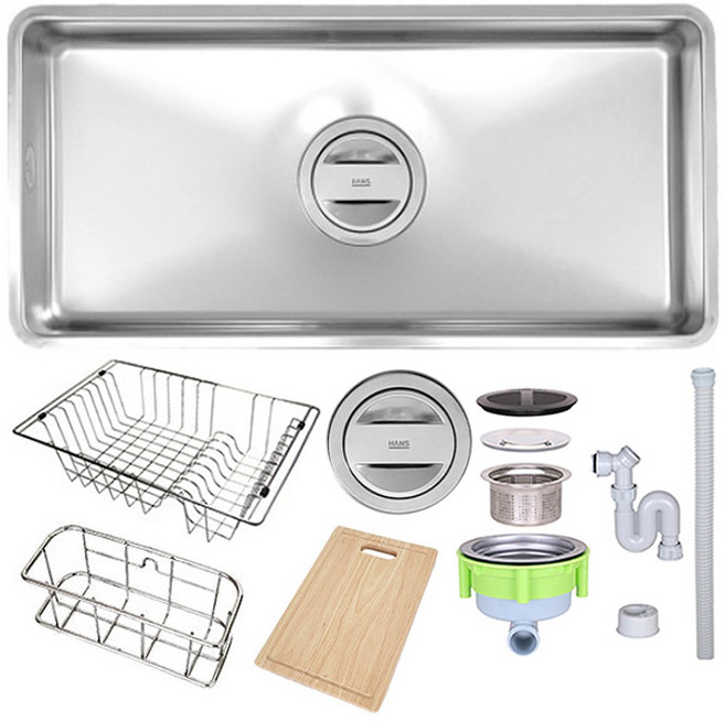 한스싱크 TQC960 엠보코팅 사각싱크볼 씽크볼 주방싱크볼 교체, 1개