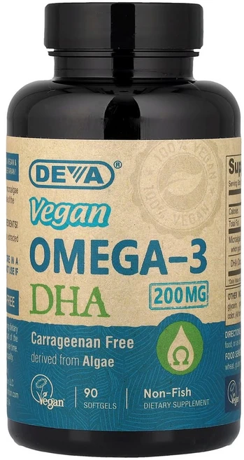 데바 Deva 비건 오메가3 DHA 베지 소프트젤 90정, 1개 - 쿠팡