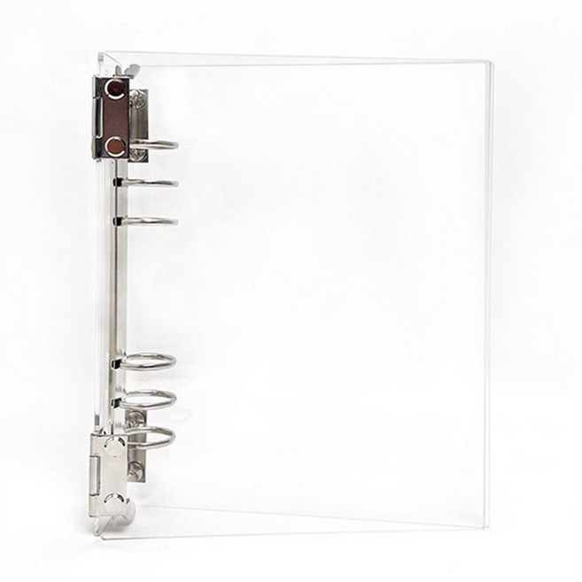 GShuang 6공 아크릴 바인더 앨범 A5 DIY 포카 인생네컷앨범, 바인더 + 2칸 속지 20매, 1개, 투명