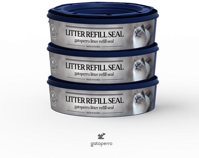 가또페로 리터리필 3개입 호환 냄새 차단 비닐