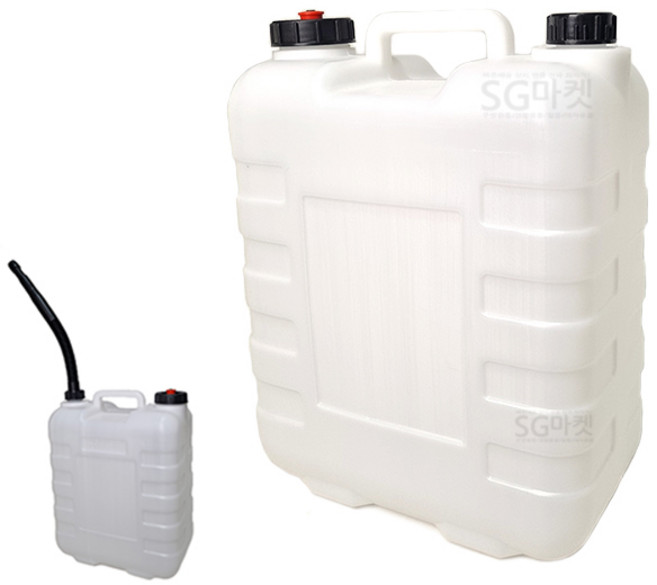 화이트 기름통20L / 연료통 등유통 말통 캠핑 자바라 석유, 1개