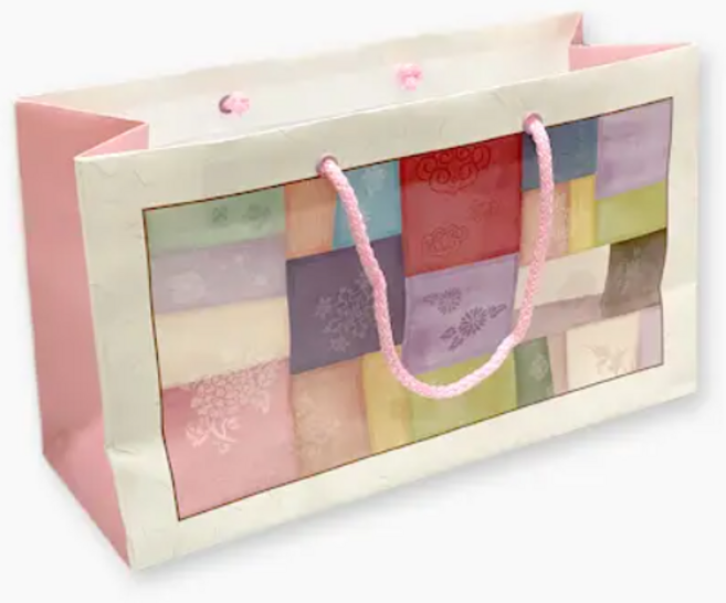 화과자쇼핑백 파스텔전통무늬 10구, 10개