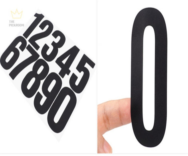 더픽룸 7.6cm 숫자스티커 1장 4세숫자공부, 옐로우