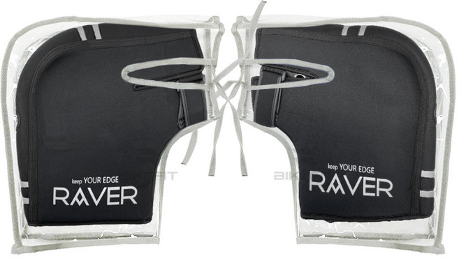 오토바이 겨울토시 RAVER 밸크로드토시 비닐커버 세트 방수커버 방한토시 겨울장갑 B형비닐커버 + 토시, 블랙, B형