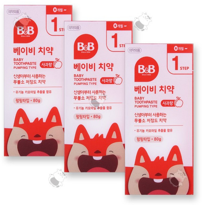 비앤비 베이비 오랄크린 액상형 유아 구강세정제, 70g, 3개