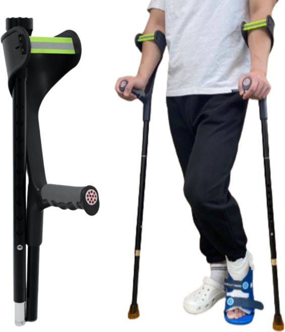 써로드 접이식 목발, 블랙, 1개