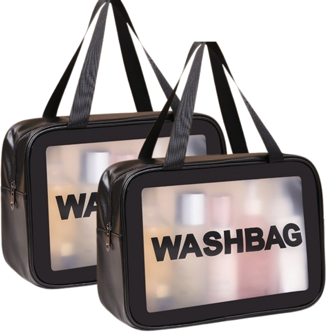 여행용 방수 수영 가방 워시백, 블랙