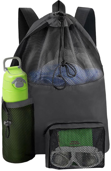 메쉬 비치 백 스포츠 짐 다용도 백팩 수영 헬스 운동 용품
