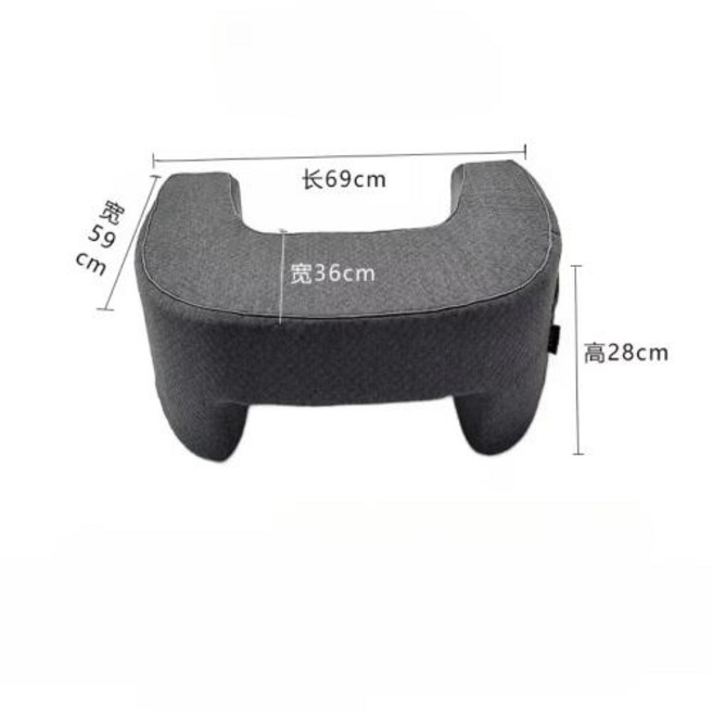 게이밍 독서 반달 쿠션 쿠션테이블 등받이 멀티 쿠션 부드러운 엑스트라 라지 암 레스트 성인용 메모리 폼 침대 게임 소파에서 크로셰 뜨개질, 1, 1개