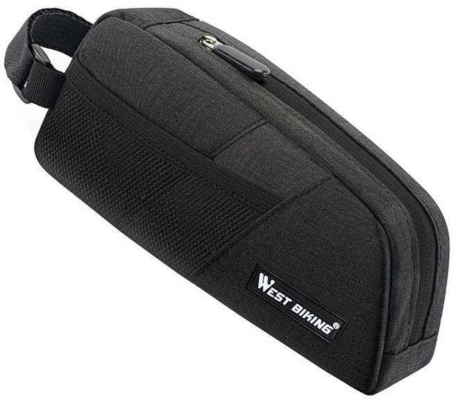 시그니처베이지 로드 자전거 탑튜브 프레임 가방 YPZ429, 1개, 블랙