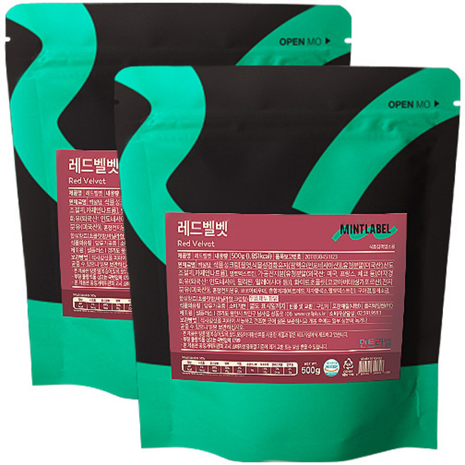 셀플러스 민트라벨 레드벨벳 파우더 500g 2개세트, 2개, 1개입