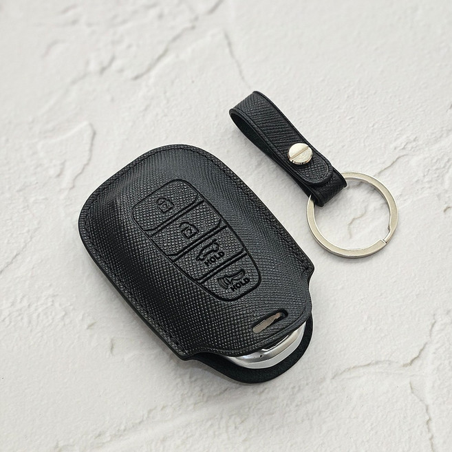 테일러카 현대 전차종 호환 차 키케이스 그랜저GN7 코나 아이오닉 싼타페, 시크 블랙, TH-3 (4버튼)