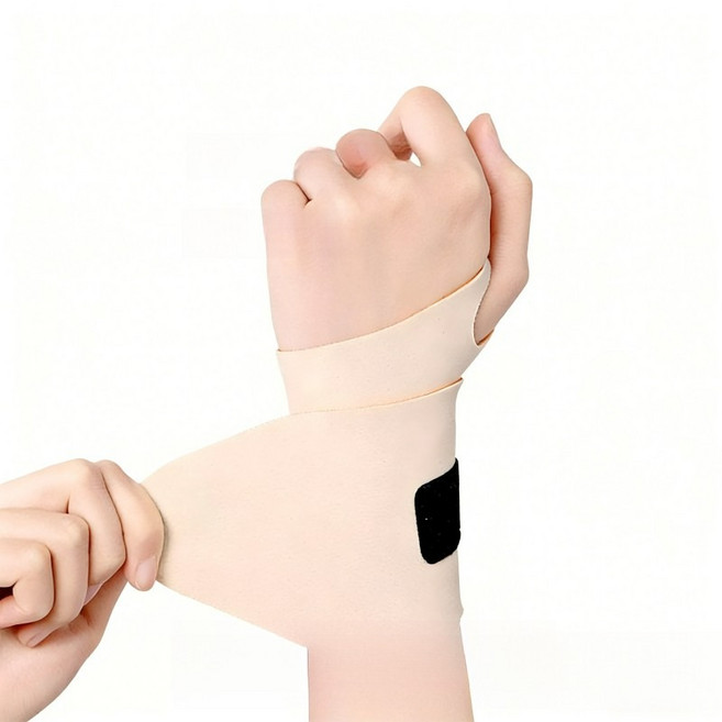 남녀공용 초경량 손목보호대 손목밴드 운동용 2개, 살구색