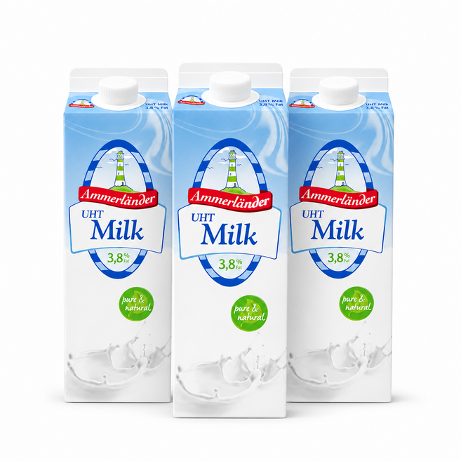 Ammerländer 3.8% 濃純牛奶, 3個裝, 1L