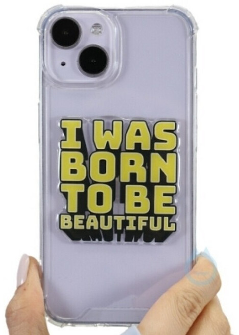 아이폰7 스몬맨 i was born to be beautiful 방탄 젤하드 에폭시 케이스