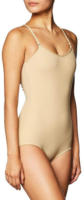 Capezio 조절식 스트랩 여성용 캐미솔 레오타드 누드 Small, Capezio 조절식 스트랩 여성용 캐미솔 레오타드,