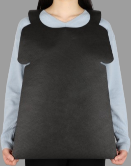 두꺼운 일회용 앞치마 30g 고밀도 고중량 일반형 100매 블랙 W타입 사람모양 (2색상), 100개