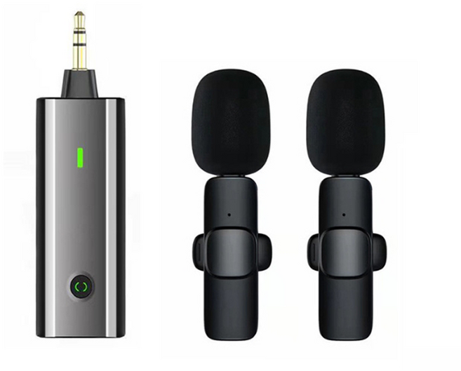 주닉스 D21CT-3 무선 핀마이크 2대1 카메라 캠코더 앰프 스피커 3.5mm 단자 [KC인증], 1개