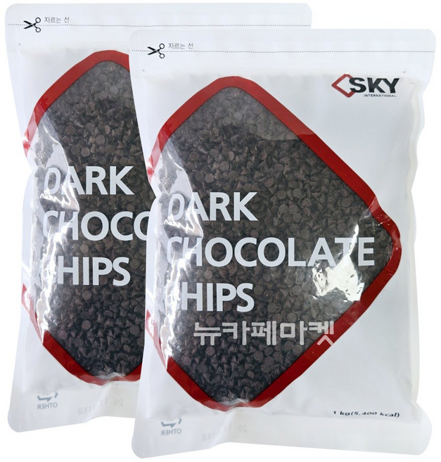 SKY 다크초코칩, 1kg, 2개