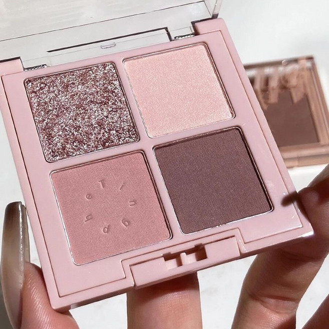 [4구멀티도우인]동안메이크업 글리터+블러셔+음영 올인원 섀도우 팔레트, 2개, 2#무화과팔레트