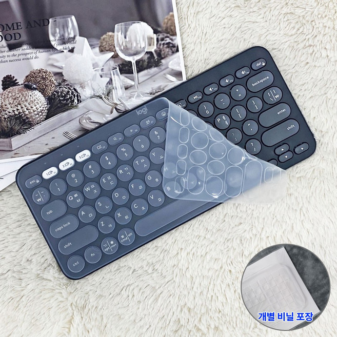 로지텍 K380 K380S 전용 키스킨 키보드덮개 키보드커버, 1개, 투명