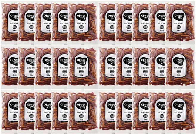 아침애 오리버거 100g, 오리버거맛, 30개