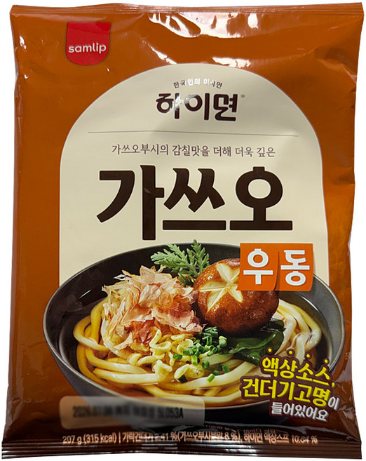 삼립 하이면 사누끼식 가쓰오우동, 10개, 207g