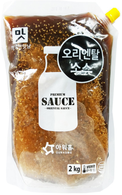 [먹깨비네] 아워홈 오리엔탈 드레싱 소스 2kg 대용량소스, 1개