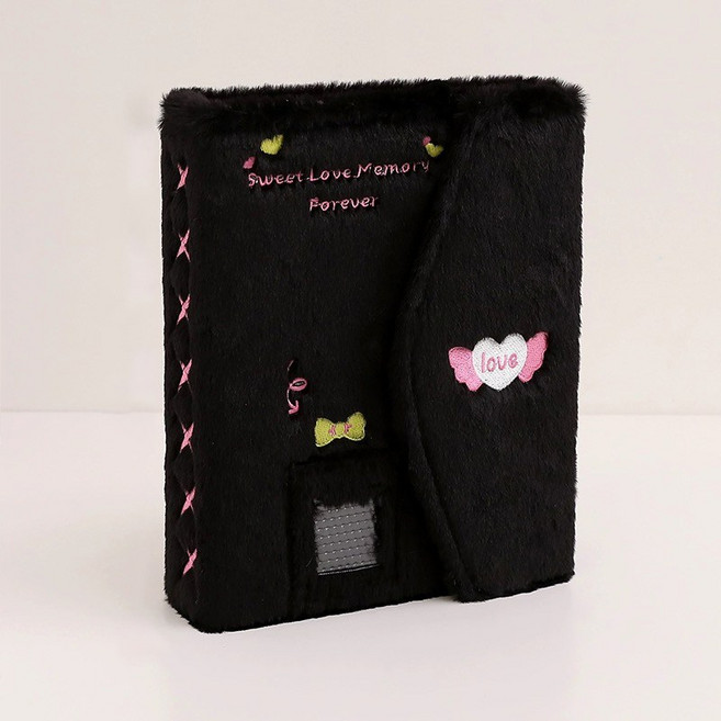 송흥 6공 포카 바인더 앨범 A5 40장 4칸양면속지 포카 앨범 다이어리, 1개, 블랙