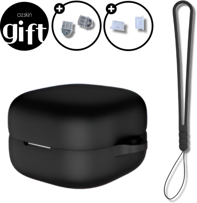 ozskin 소니 링크 버즈 오픈 실리콘 케이스, S블랙, 1개
