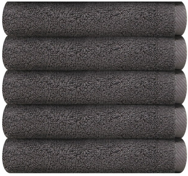 송월타월 클린무지 세면타월 150g 30수 면사, 회색, 5개