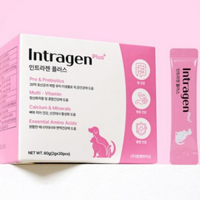 RePet 강아지 아기 고양이 장건강 설사 지사제 변비 소화제 설사약 면역력 영양제, 2g, 장건강/유산균, 30개