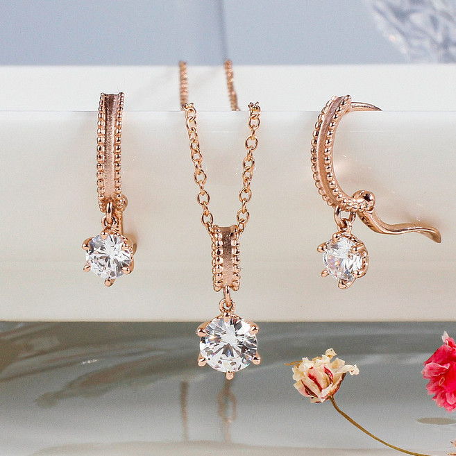 3부 다이아 세트 랩 GIA IGI 트윙클 귀걸이 목걸이 예물 기념일 선물