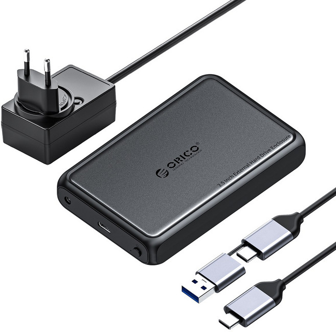 오리코 2.5/3.5형 SATA 2in1 C타입 A타입 HDD/SSD 외장 하드 케이스 DDL35, Type-C to Type C/USB-A 50cm, 1개