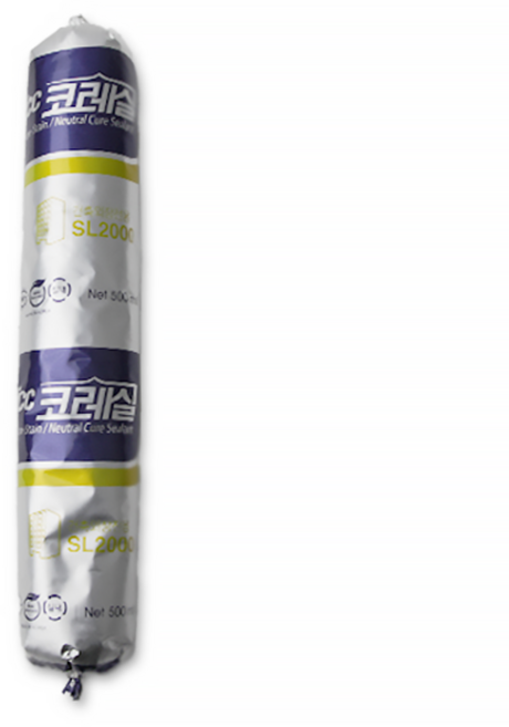 KCC실리콘 SL2000 외부용 건축외장용 500ML소세지타입, 연회색, 1개