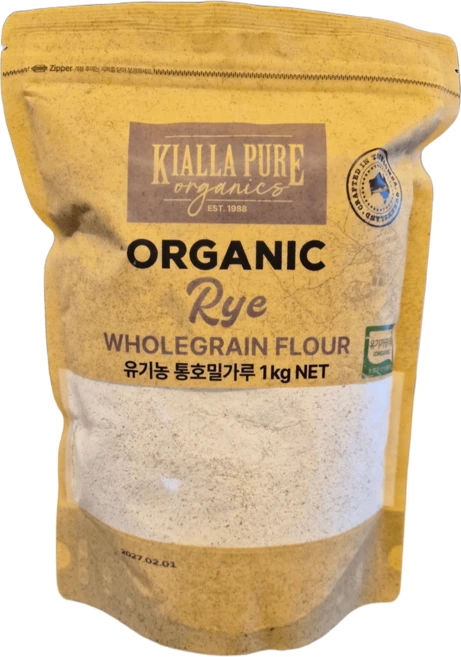 키알라 호주산 유기농 통호밀가루 1Kg팩, 1개, 1kg - 쿠팡