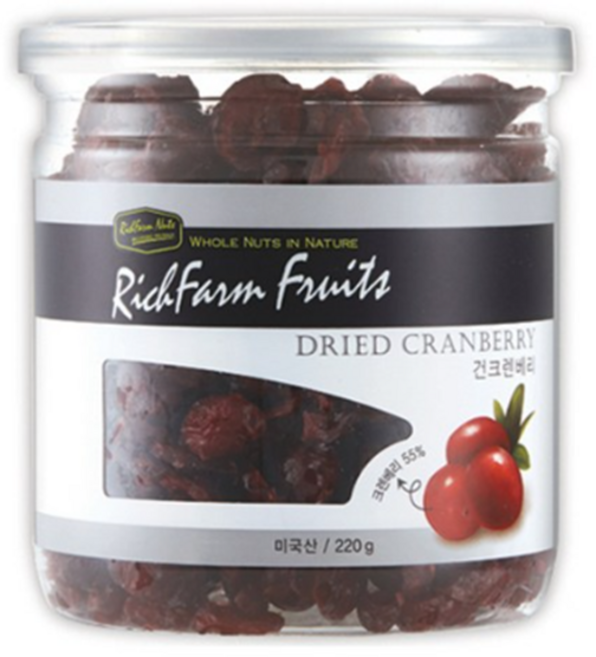 리치팜너트 건크렌베리, 220g, 9개