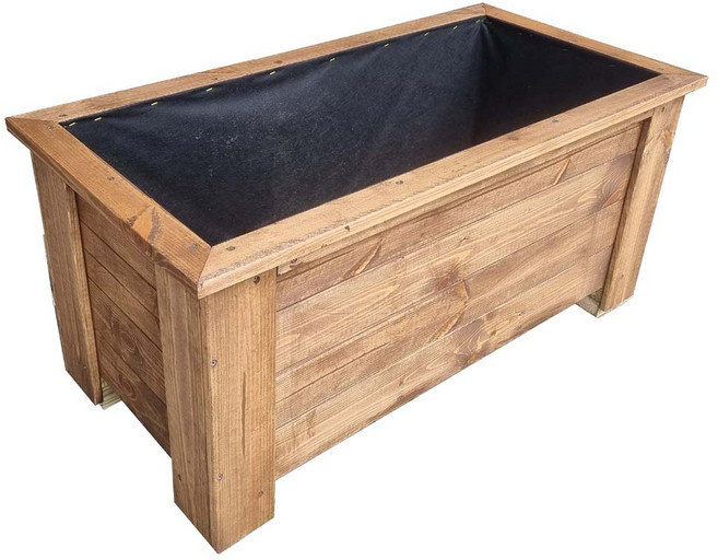 희원식물원 직사각 대형 도로 텃밭 화분 국내생산 완제품, Q1003, 브라운